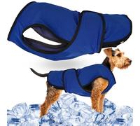 Gilet fraicheur Chien - Veste légère rafraîchissante avec Fermeture éclair et Velcro, Facile à Enfiler pour promenades et Voyages - M