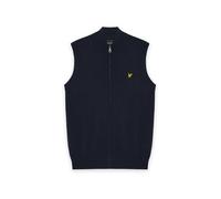 Gilet full zip coton mérinos Lyle & Scott Bleu XL