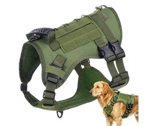 Gilet harnais pour chien avec poignée anti-traction résistante | Harnais taille moyenne pour chien avec poignée pour randonnée, chasse, course à pied, voyages quotidiens, champ, montagne