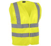 Gilet haute-visibilité jaune polyester Fermeture auto-agrippante 4 bandes SINGER - GIL4BJ L