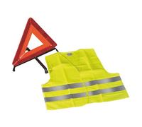 Gilet haute visibilité jaune + triangle de signalisation - Kit