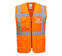 Gilet haute visibilité Portwest grillage executive ventilé MADRID Orange L