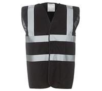 Gilet haute visibilité Yoko unisexe - Noir - Taille XXXL