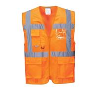 Gilet haute visibilité zippé respirant Portwest Meshair Athène Orange S