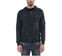 Gilet homme bleu marine et blanc - KAPORAL - VEER - Coupe regular - Fermeture zippée - Col capuche XXL
