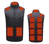 Gilet Homme Chauffant Femmes Veste Chauffante Sans Manche USB Électrique Hiver Lavable Chauds Gilet Doudoune Manteau Chauffant Homme Vêtements Chauffant pour Ski Plein Air Blouson Chauffant Homme