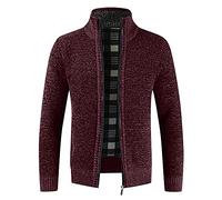 Gilet Homme Hiver Chaud Pulls, Gilets et Sweats Homme Veste Polaire Militaire Homme Mi Saison Sweat a Capuche Homme Zippé Manteaux Blouson Marque Parka Cardigan Automne Halloween Rouge XL ZL17