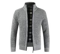 Gilet Homme Hiver Chaud Pulls, Gilets et Sweats Homme Veste Polaire Militaire Homme Mi Saison Sweat a Capuche Homme Zippé Manteaux Blouson Marque Parka Cardigan Automne Halloween Gris L ZL17