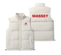 Gilet Homme MAS-SEY FER-GUSON, Vestes Hommes Léger Automne Hiver Casual, Coupe-vent avec Fermeture éclair, Zippée(White,XL)