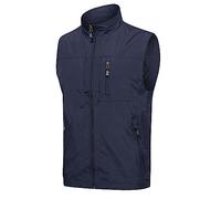 Gilet Homme Randonnée Veste Gilet Extérieur Manteau sans Manches Vestes Résistantes À l'eau Respirant Course À Pied Gilet De Sport Léger Multi Poche Travail Pêche Chasse Gilets Haut À Séchage Rapide