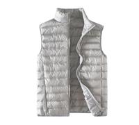 Gilet Homme sans Manche Hiver Chaud Doudoune Legere, Gilets Épais Automne Et Hiver Vestes Chaud Ultra Légère Manteau sans Capuche Fermeture Blouson Mode Et Simple Décontracté pour Tous Les Jours