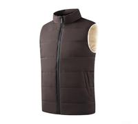 Gilet imperméable chaud sans manches à col montant pour homme Marron Taille | Coque extérieure imperméable, isolation chaude, col montant, fermeture éclair complète, design sans manches pour plus de