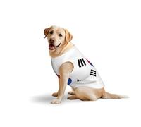 Gilet imprimé drapeau de la République de Corée pour chien, t-shirt extensible en coton doux sans manches, vêtements respirants pour grands chiens (3XL, 5XL, L)