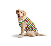 Gilet imprimé drapeau de l'Afrique centrale, t-shirt extensible pour animal de compagnie, en coton doux, sans manches, respirant pour grands chiens (3XL, 5XL, L)