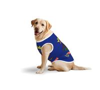 Gilet imprimé drapeau de l'État du Dakota du Nord pour chien, t-shirt extensible pour animaux de compagnie, gilet sans manches en coton doux, vêtements respirants pour grands chiens (3XL, 5XL, L)