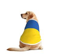 Gilet imprimé drapeau de l'Ukraine, doux et respirant pour animal domestique, vêtements sans manches, vêtements tendance pour les races moyennes et grandes