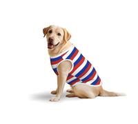 Gilet imprimé drapeau russe pour chien, t-shirt extensible en coton doux sans manches, vêtements respirants pour grands chiens (3XL, 5XL, L)