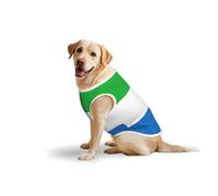 Gilet imprimé drapeau Sierra Leone pour chien, t-shirt extensible en coton doux, sans manches, respirant pour grands chiens (3XL, 5XL, L)