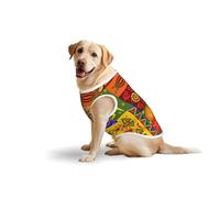 Gilet imprimé pour chien avec motifs nationaux africains, T-shirts extensibles en coton doux sans manches, vêtements respirants pour grands chiens (3XL, 5XL, L)