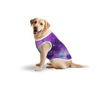 Gilet imprimé pour chien Magic Galaxy Sky - T-shirt extensible en coton doux sans manches et respirant - Vêtements pour grands chiens (3XL, 5XL)