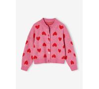 VERTBAUDET Gilet Jacquard Coeurs Fille Vieux Rose 10A