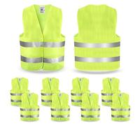 Gilet Jaune Voiture Haute Visibilité: 10 Pièces Gilet Jaune Adulte, Gilet Jaune Velo, Gilet Securite Homme Personnalisable, Gilet Fluorescent De Sécurité Réfléchissant, Gilet Haute Visibilité Femme