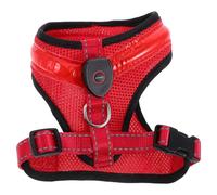 Gilet LED pour Chien USB Rechargeable, Respirant, Rouge en Nylon | Chiots et Animaux, Facile à Enfiler, Lumière Led, Usage Nuit, Câble USB Inclus