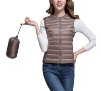 Gilet léger en duvet pour femmes, gilet sans manches ultra léger, veste matelassée, gilet de corps chaud, veste en duvet garnie, manteau matelassé, gilet pliable en duvet ultra léger, veste de