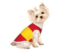 Gilet léger et extensible pour chien, motif drapeau espagnol, doux, léger et respirant pour chiots, chiens de petite et moyenne taille, chaton, chat
