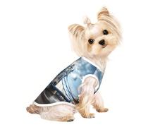 Gilet léger imprimé pont londonien historique pour chien, chat, chemise sans manches, design en maille respirante pour la promenade et les jeux d'été