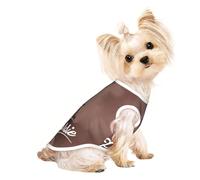 Gilet léger sans manches pour chien et chat avec imprimé Tour Eiffel Parisien Café en maille respirante pour les promenades et les jeux d'été