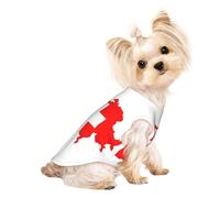 Gilet léger sans manches pour chien et chat, motif carte du drapeau suisse, design en maille respirante pour les promenades et les jeux d'été