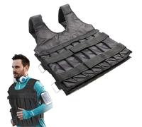 Gilet lesté, 15 kg/20 kg/50 kg, gilet réglable, poids d'exercice, charge de poids, tissu de musculation, pour la course, l'entraînement, le jogging, la marche (50 kg)