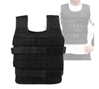 Gilet lesté de 20 kg pour entraînement de force et de résistance aux poids métalliques amovibles inclus