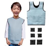Gilet Lesté Pour Enfants | Gilet Lesté Ajustable | Gilet De Compression Pour Enfants | Gilet Lesté Sensoriel | Gilet Lesté Pour Problèmes Sensoriels | Weighted vest v2 blue medium