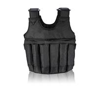 Gilet Lesté Réglable 50KG 12 Poches, Gilet Lesté de Course à Pied en Tissu Oxford Gilet Lesté de Musculation pour Exercices Endurance Musculation Fitness Cardio