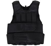 Gilet Lesté Réglable Veste Lestée 20 Kg Max. Poids Amovibles Entrainement Musculation Exercice Boxe Oxford Noir
