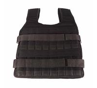 Gilet lesté, Veste D'entraînement de Force en Respirante de 15 Kg avec 32 Poches Boucles Réglables Coussin en Mousse Compressée à L'intérieur
