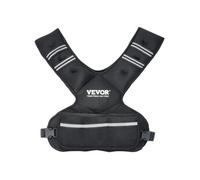 VEVOR Gilet lesté réglable 9–14,5 kg – 6 packs de poids en granulés de fer, bande réfléchissante