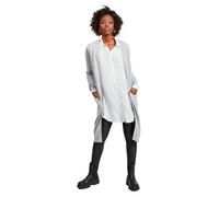 Gilet long en maille VILA pour femme - Light Grey Mélange - Col arrondi - Taille XL L
