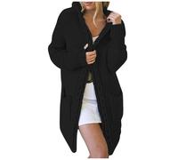 Gilet Long Femme 2024 Hiver Pull Doux et Chaud Décontractée Long Tricoté Cardigan Pull Long à Manches Longues avec Poches