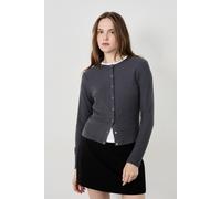Gilet manches longues côtelé - Jasper Cardi - S - Anthracite - Femme - Etam