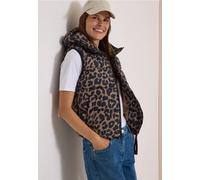 Gilet matelassé léopard à capuche
