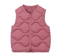 Gilet matelassé pour enfant - Sans manches - Pour fille et garçon - Chaud - Pour l'hiver - Coupe-vent - Veste de randonnée classique respirante - Veste softshell en coton - Veste matelassée
