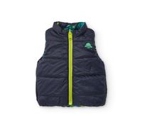 Gilet matelassé pour garçon avec fermeture contrastante et détail fusée noir 12M