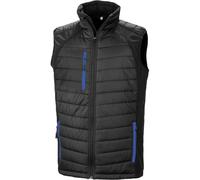 Gilet matelassé softshell Result BLACK COMPASS Noir / Bleu Royal L