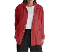 Gilet Mi-Long Léger pour Femme Grosse T-Shirts Et Tops de Sport Manches Veste Mi Saison Pull Manche Courte pour Elegant en Chaude D'été Cachemire Cardigan D'été Femme Rouge XXL