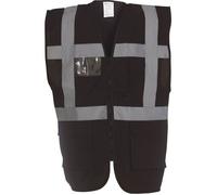 Gilet multifonction haute visibilité - YOKO - Yoko - Noir - Mixte - Bandes réfléchissantes 5 cm S