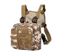 Gilet Multifonction Unisexe, Sac de Poitrine Hip-hop Streetwear, Sacs de Poitrine imperméables, Sac à Dos de Sport Oxford(Beige)