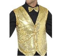 Gilet or à sequins adulte XL